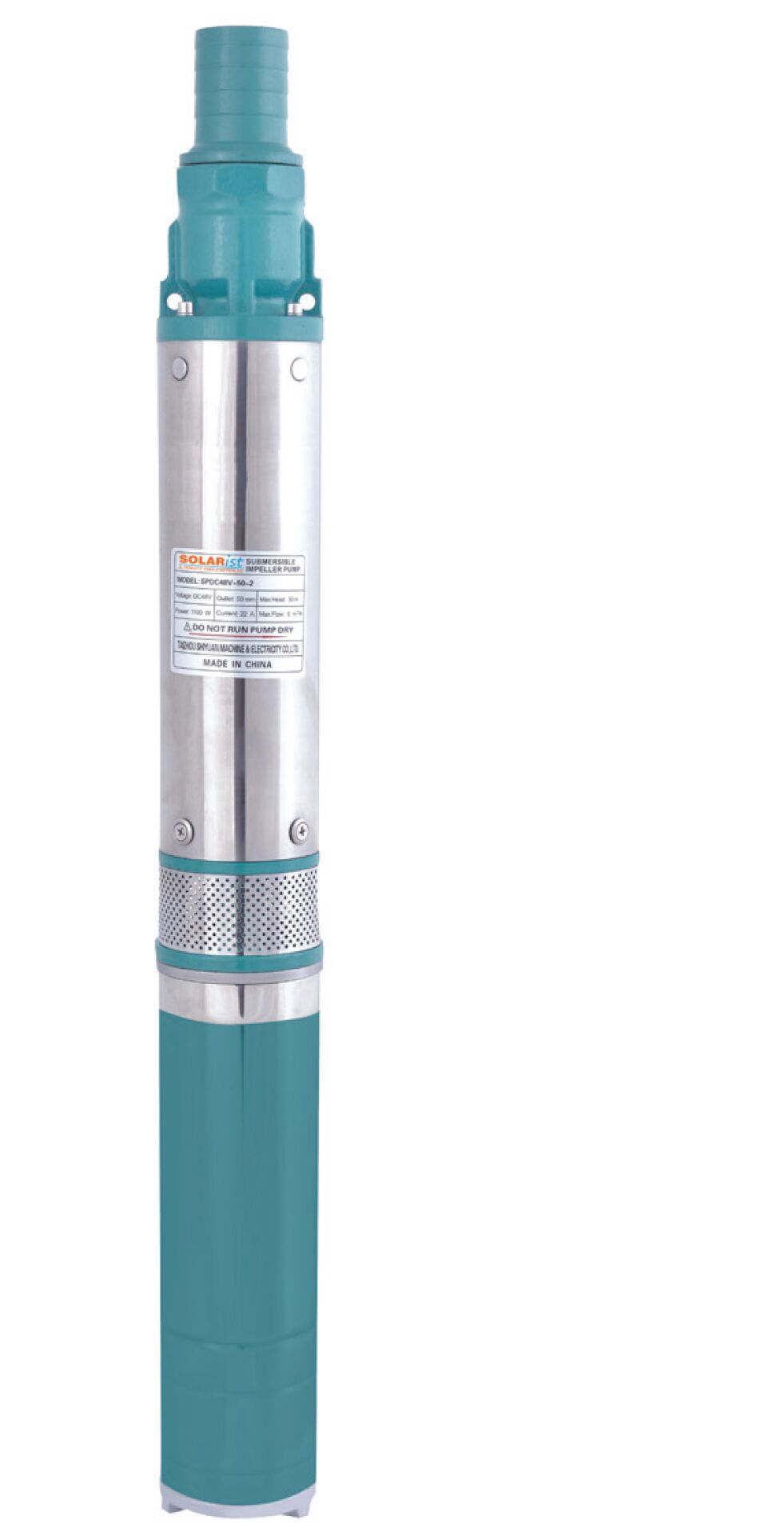 Solar Dalgıç Pompa 400w 1'' 50metre 3 Ton/saat Solarist Soldc48VI Yüzer Fanlı