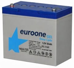 Euroone 12V 55A Jel Tip Akü