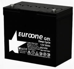 Euroone 12V 55A Kuru Agm Tip Akü