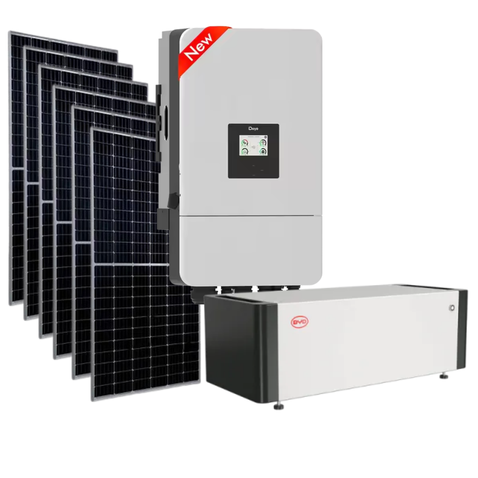 DEYE 6 KW Monofaze Hibrit Sistem 10 KW BYD Battery
